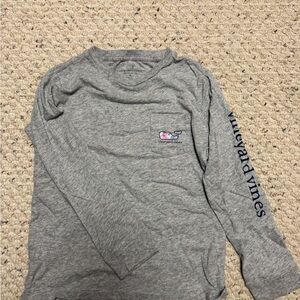 Vineyard Vines Kids Heather Gray Long Sleeve Tee